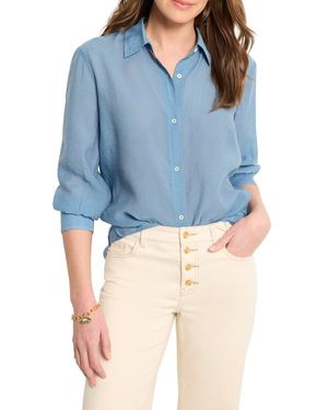NIC+ZOE Breeze Button-Up Shirt - Blue