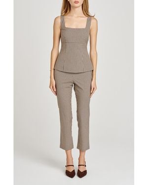 Wayf X Sara Walker Carolyn Check Pants - Natural