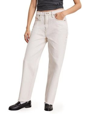 GOOD AMERICAN Good Standard Straight Leg Jeans - White