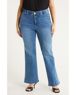 Wit & Wisdom Skyrise Double Side Seam Bootcut Jeans - Blue