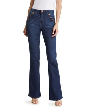 Wit & Wisdom 'ab'solution Button Trim Flare Jeans - Blue