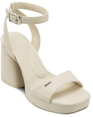 DKNY Scotia Ankle Strap Sandal - Metallic