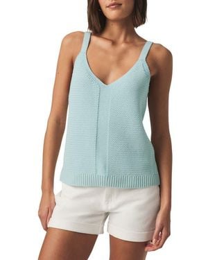 Splendid Banks V-Neck Sweater Tank - Blue