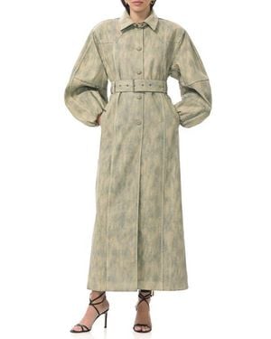 AFRM Carrington Denim Trench Coat - Natural