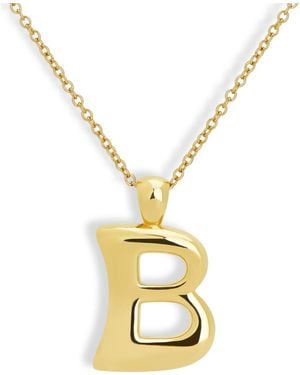 MOD AND JO Blake Bubble Letter Pendant Necklace - Metallic