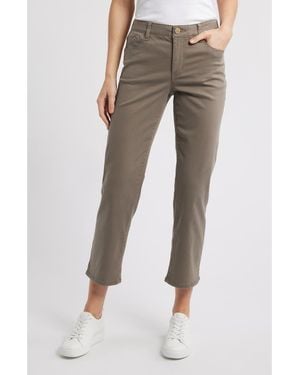 Wit & Wisdom High Waist Straight Leg Stretch Twill Pants - Multicolor