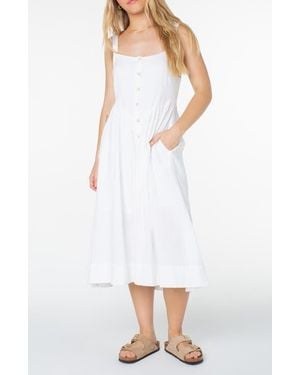 Roxy Brisa Cotton Midi Dress - White