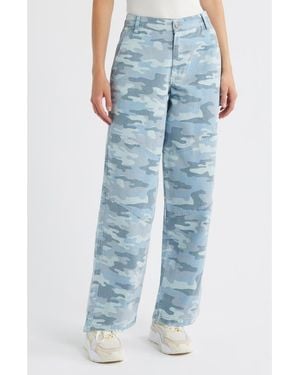 Damson Madder Drew Print Mid Rise Relaxed Utility Jeans - Blue