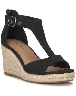 Lucky Brand Cyleste Platform Wedge Espadrille - Black