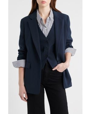 Rag & Bone Jennifer Slim Fit Vest & Blazer Set - Blue
