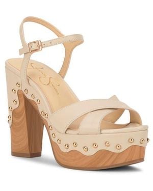 Jessica Simpson Samintia Ankle Strap Platform Sandal - Natural