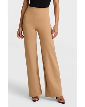 Commando Wide Leg Neoprene Leggings - Brown