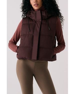 Lolë London Waterproof Hooded Vest - Brown