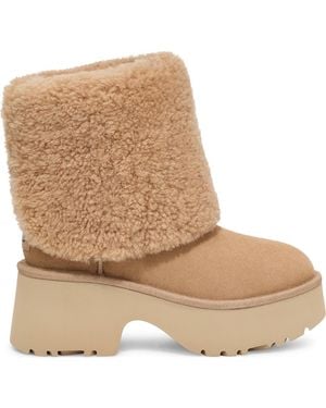 UGG Classic New Heights Genuine Shearling Cuffable Boot - Natural