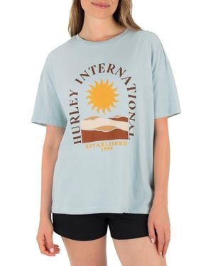 Hurley Death Valley Oversize Cotton Jersey Graphic T-Shirt - Gray