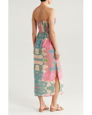 Alicia Bell Bowie Strapless Maxi Cover-Up Sundress - Multicolor