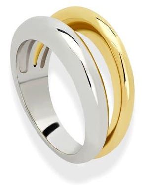 MOD AND JO Kyle Two-Tone Open Ring - Metallic