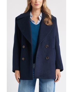 Caslon Wool Blend Peacoat - Blue