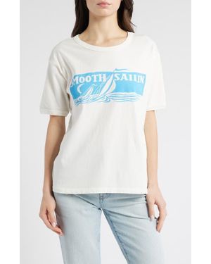 Daydreamer Smooth Sailin' Cotton Graphic T-Shirt - Blue
