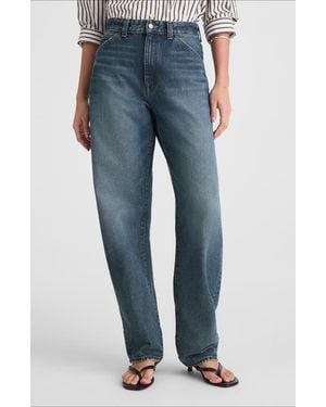 Madewell High Waist Crop Balloon Jeans - Blue