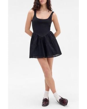 BDG Juliette Sleeveless Fit & Flare Minidress - Black
