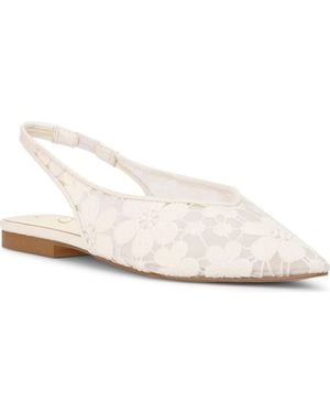 Jessica Simpson Mezzah Slingback Pointed Toe Flat - White