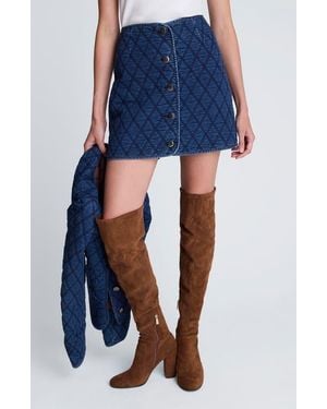Kenneth Cole Quilted Miniskirt - Blue