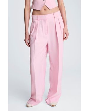 Kenneth Cole Double Pleat Wide Leg Pants - Pink