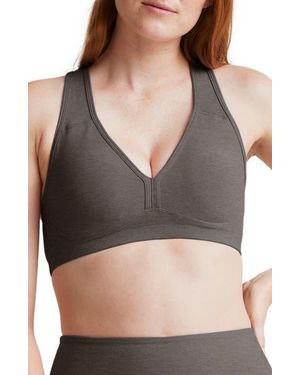 Beyond Yoga Lift Your Spirits Sports Bra - Gray