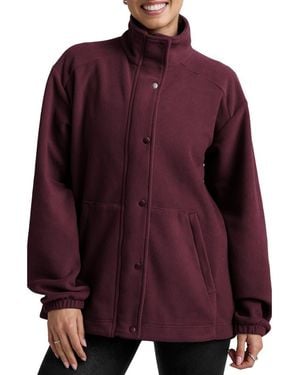 Beyond Yoga Explorer Fleece Jacket - Red