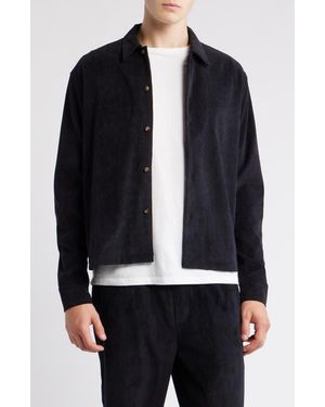 RIZORT Roger Rib Button-Up Shirt Jacket - Blue