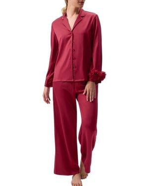 Rya Collection Sweetie Charmeuse Pajamas - Red