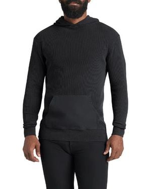 Goodlife Waffle Stitch Thermal Hoodie - Black