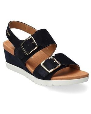 Mephisto Ysabel Slingback Platform Wedge Sandal - Blue