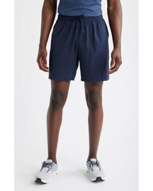 Zella Zelstretch 7-Inch Perforated Shorts - Blue