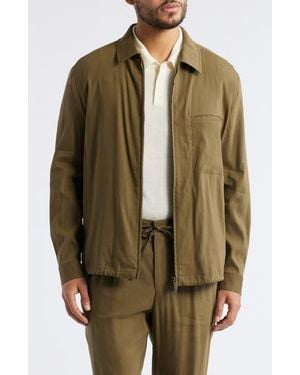 BOSS Carper Linen Blend Jacket - Brown