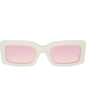 DIFF Indy 51Mm Gradient Rectangular Sunglasses - Pink