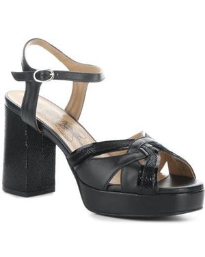 Fly London Ezui Ankle Strap Platform Sandal - Black