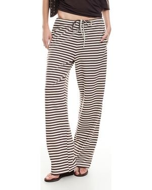 Lioness Bloom Stripe Pants - Gray
