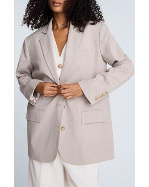 Kenneth Cole Plaid Oversize Blazer - Multicolor