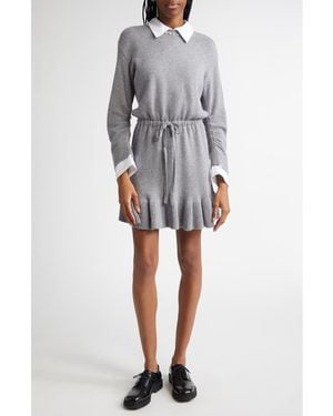 Cinq À Sept Layered Sweater Dress - Gray