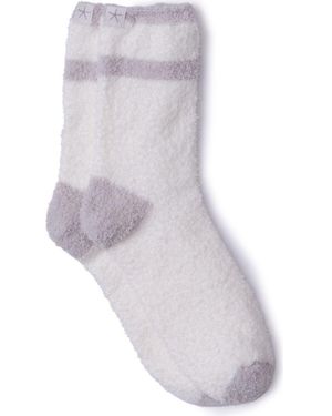 Barefoot Dreams Cozychic Half Crew Socks - Gray