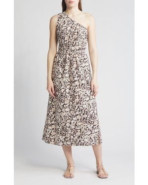 Rails Selani Floral One-Shoulder Midi Dress - Multicolor
