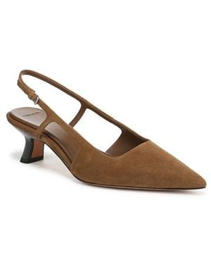 Vince Bianca Slingback Pointed Toe Pump - Brown