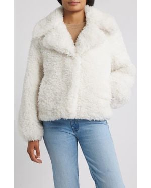 Sam Edelman Short Faux Fur Jacket - White