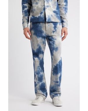 RIZORT Curtis Tie Dye Cotton Corduroy Pants - Blue