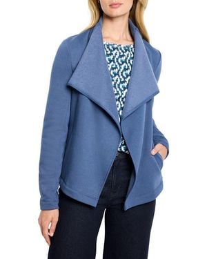 NIC+ZOE Lounge Around Moto Jacket - Blue