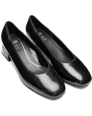 Ara Gypsum Block Heel Pump - Black