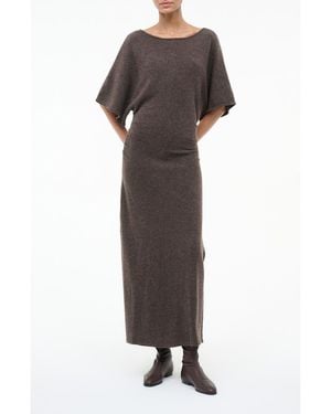 STAUD Amelie Wool Blend Sweater Dress - Brown