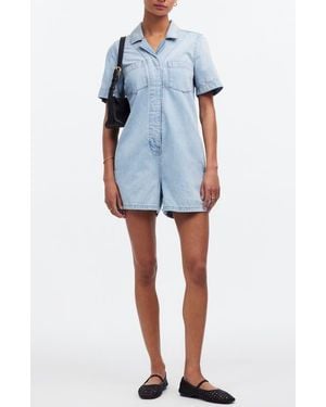 Madewell Denim Utility Romper - Blue